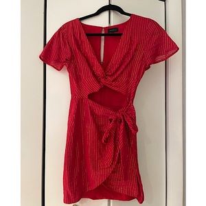 Majorelle Evelyn Mini Dress in Red, size small